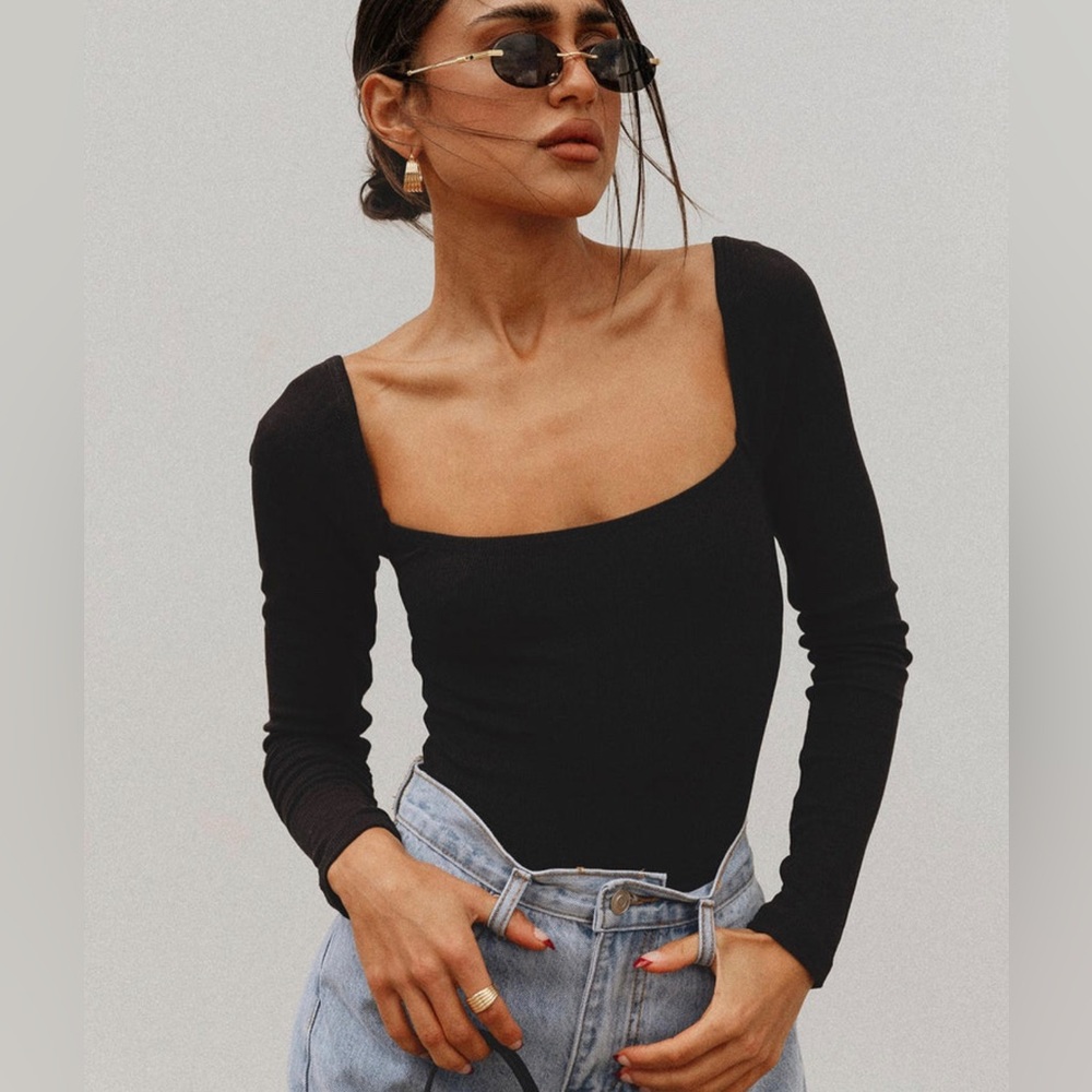 Princess Polly Charolette Bodysuit Black